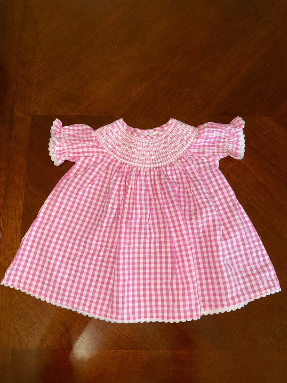 Cactus Pink Gingham Baby Dress